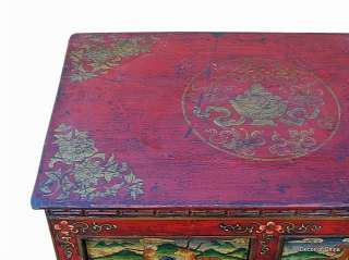 Nice Tibetan Painted Wood Cabinet Prayer Table DE18 03  