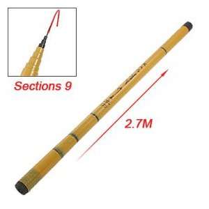   Sections Telescopic Pole Fishing Rod 2.7M Orange