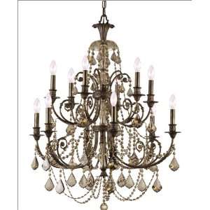   Light Crystal Candle Chandelier Crystal Type: Golde: Home Improvement
