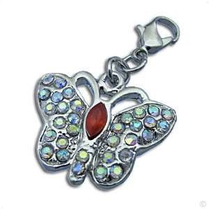   Butterfly circon dangle #8119, bracelet Charm  Phone Charm Jewelry