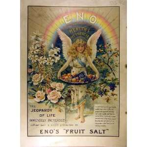   Enos Fruit Salt Advert Angel BeechamS Pills Medicine: Home & Kitchen