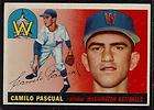 1955 Topps 84 Camilo Pascual Washington Nationals PSA 6 EX MT  