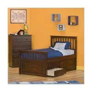  Natural Maple Atlantic Furniture Mates Storage Bed 