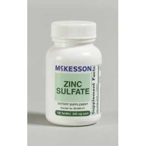  McKesson Zinc Sulfate 220mg Tablet   100/Bottle Health 