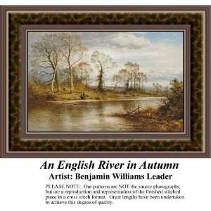  An English River in Autumn, Counted Cross Stitch Patterns 