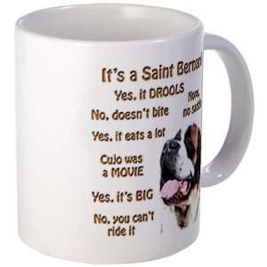  Saint Bernard FAQ Funny Mug by CafePress: Kitchen & Dining
