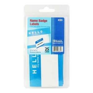  BAZIC HELLO my name is Name Badge Label (25/Pack), Case 