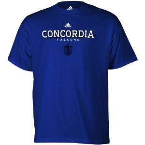adidas Concordia University Wisconsin Falcons Royal Blue True Basic T 