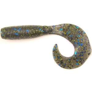   Tail 4 inch Smoke w/ Black/Blue/Gold Fishing Bait