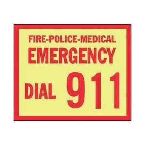  Safety Sign,emergency Dial 911,7 X 10 In   ACCUFORM 