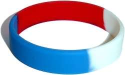 red white and blue wristband