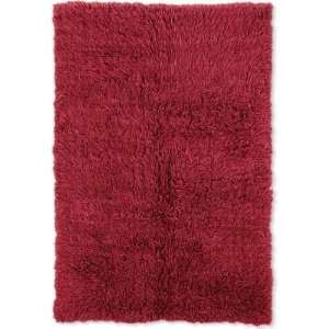  3 x 5 Flokati Area Rug   100% Wool Red Color: Home 