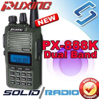 New Puxing PX 888K Dual band 2 way radio 136 174 400 480 + PTT 