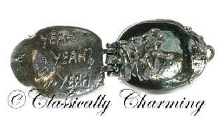 VINTAGE SILVER OPENING  FAB 4 BEATLES CHARM CHARMS  