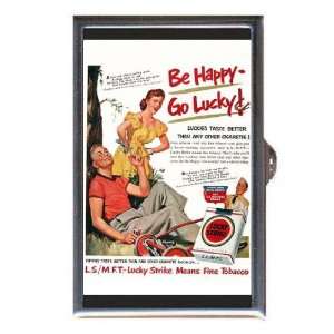 Lucky Strike Cigarette 1950s Ad Retro Coin, Mint or Pill Box