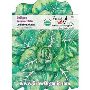    Organic Lettuce Seed Pack, Summer Bibb Patio, Lawn & Garden