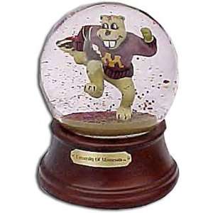 University of Minnesota Mascot Musical Water Globe with Wood Base 