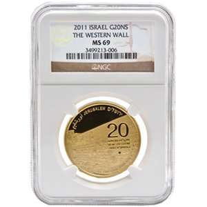    2011 Israel Western Wall 1 oz .9999 Gold MS 69 NGC