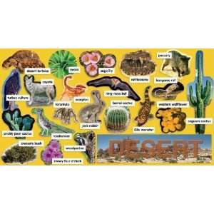   545 17750 4 Desert Plants & Animals Mini Bulletin Board: Toys & Games