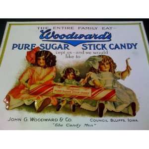  Woodwards Pure Sugar Stick Candy Metal Sign: Everything 