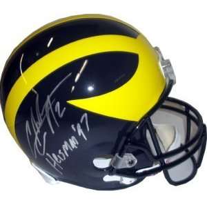  Autographed Charles Woodson Helmet   Replica: Sports 