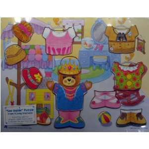   Instructo See Inside Wooden Puzzle Tammy Bear Dress up: Toys & Games