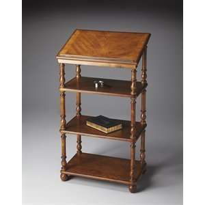  Butler Wood Vintage Oak Library Stand: Patio, Lawn 