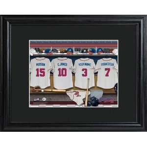  MLB Atlanta Braves Clubhouse Print in Wood Frame: Home 