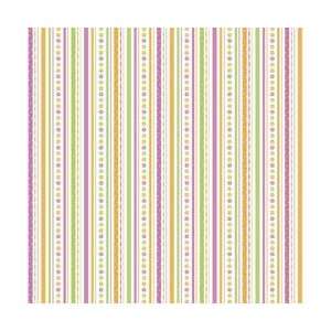 Doodlebug 12X12 Papers Birthday Girl Ribbon Stripe PAPERS25 1422; 25 