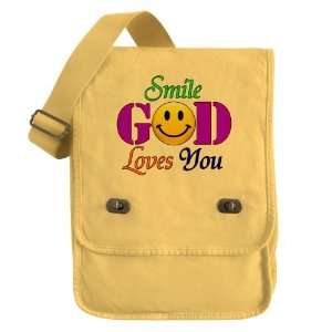    Messenger Field Bag Yellow Smile God Loves You: Everything Else