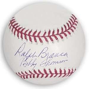  Ralph Branca & Bobby Thomson Autographed Baseball: Sports 