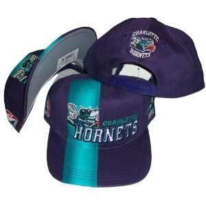 vintage retro NBA 90 Charlotte hornets 2tone snpaback hat:  