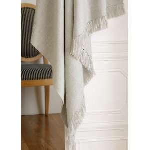  Bodmer Natural Solid Light Grey Throw: Home & Kitchen