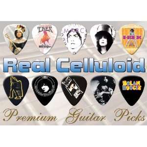  Marc Bolan T.REX Premium Guitar Picks X 10 (CR): Musical 