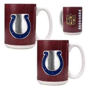 : Indianapolis Colts NFL 2pc Gameball Ceramic Mug Set   Primary logo 