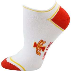   State Cyclones Ladies White No Show Ankle Socks: Sports & Outdoors
