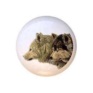  Wolf Design101 Wolves Drawer Pull Knob