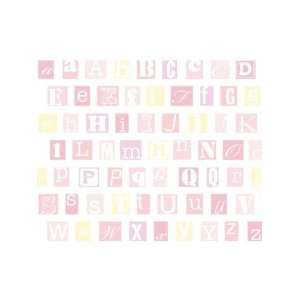   4Walls Alphabets Now I Know My ABC s   Set of 3 Pink Yellow KP1371SA3