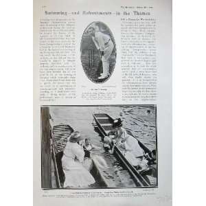   1908 Madge Archery Brooks Sport Bowring Swimming River: Home & Kitchen