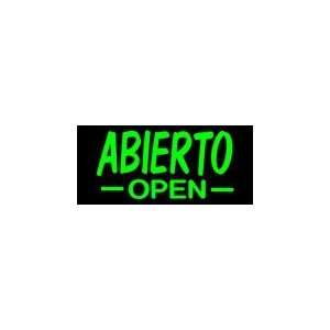  Open Abierto Simulated Neon Sign 12 x 27: Home Improvement