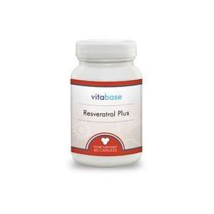Vitabase Resveratrol Plus Formula 60 Capsules Dietary Supplement (Pack 