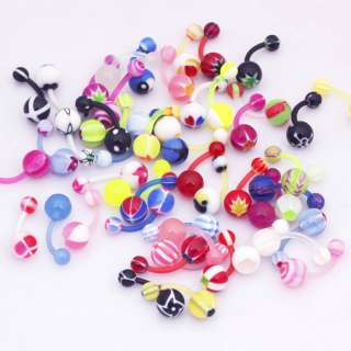 50 Different Flexi Belly Bars Rings Body Jewellery 238  