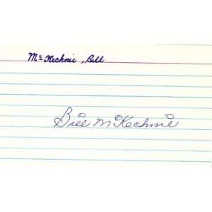  Bill McKechnie Autographed 3x5 Card: Sports & Outdoors
