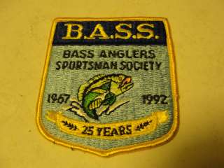 ANGLERS SPORTSMAN SOCIETY 25YRS,1967 1992 PATCH  