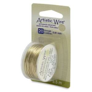  Artistic Wire 20 Gauge Non Tarnish Brass Wire, 6 Yards 