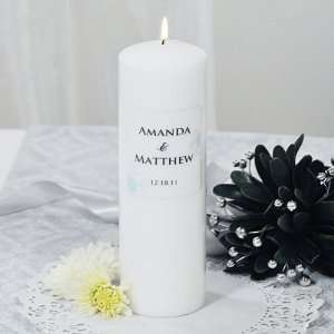  Baby Keepsake: 3 Piece Winter Wedding Unity Candle Set 