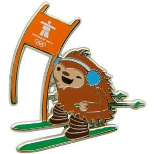   2010 Winter Olympics Skier Quatchi Collectible Pin