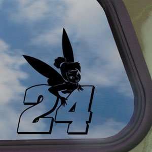  JEFF GORDON #24 WITH TINKERBELL Black Decal Car Sticker 