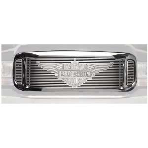   94106 Harley Davidson Mirror Stainless Steel Grille with Wings Logo