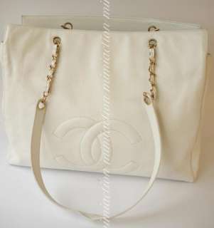   CAVIAR XXL CC LOGO shopper TOTE bag shoulder bag purse #2752  